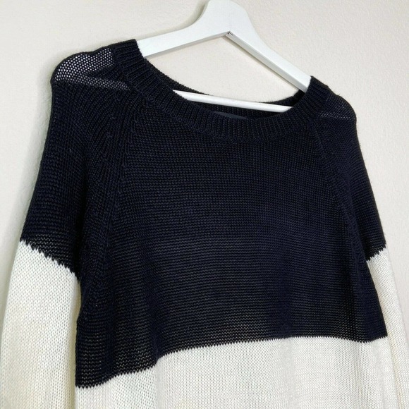 Trouve Striped Color Blocked High Low Sweater - Picture 3 of 6